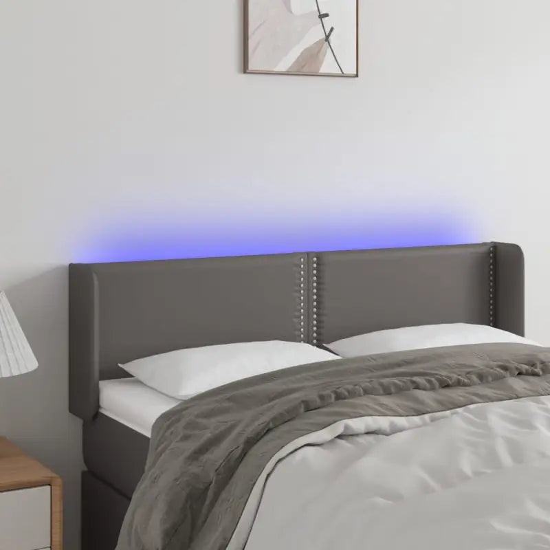 Klassiek LED Hoofdbord voor een Modern en Elegant Slaapkamer Designe - Grijs / 147 x 16 x 78/88 cm / 1 - Hoofdborden