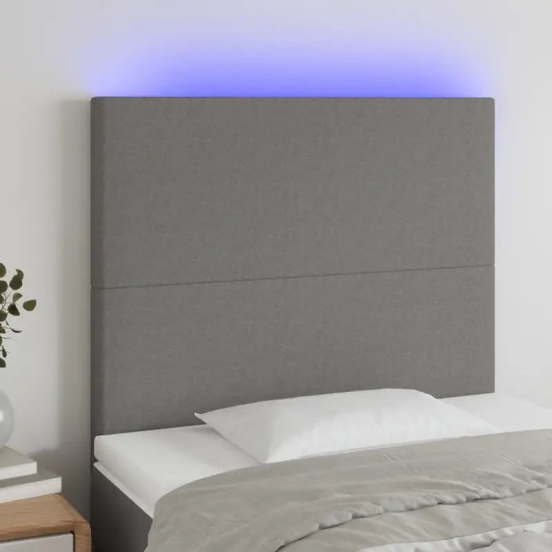 Klassiek LED Hoofdbord voor een Modern en Stijlvol Beddroom</assistant - Donkergrijs / 80 x 5 x 118/128 cm / 1