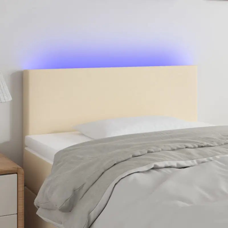 Klassiek LED Hoofdbord voor een Modern en Stijlvol Beddroom</assistant - Crème / 100 x 5 x 78/88 cm / 1 - Hoofdborden