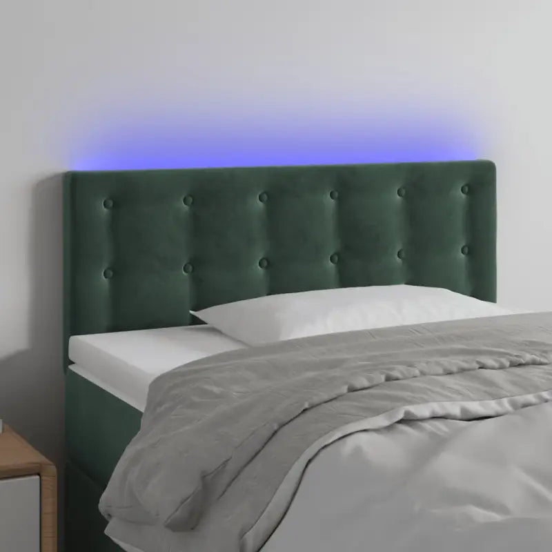 Klassiek LED Hoofdbord voor een Modern Slaapkamergevoel - Donkergroen / 100 x 5 x 78/88 cm / 1 - Hoofdborden