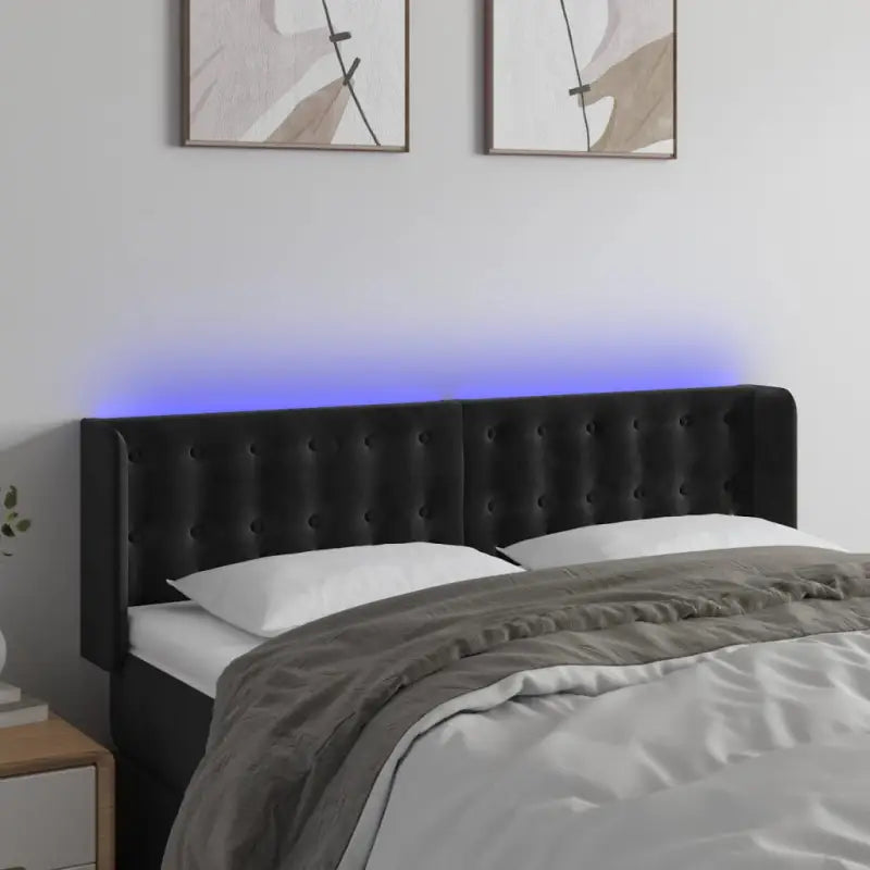 Klassiek LED Hoofdbord voor een Modern Slaapkamergevoel - Zwart / 147 x 16 x 78/88 cm / 1 - Hoofdborden en voetborden