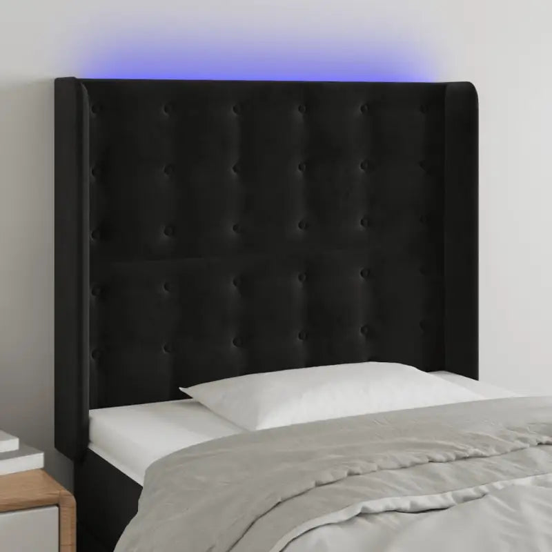 Klassiek LED Hoofdbord voor een Modern Slaapkamergevoel - Zwart / 83 x 16 x 118/128 cm / 1 - Hoofdborden en voetborden