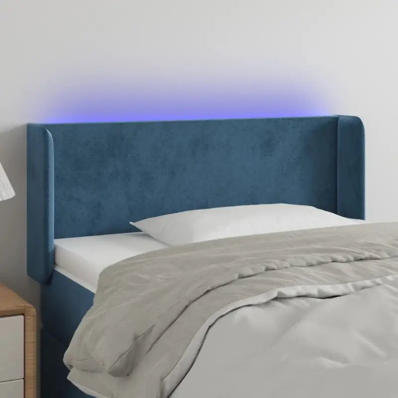 Klassiek LED-hoofdbord voor een moderne slaapkamer uitstraling - Donkerblauw / 83 x 16 x 78/88 cm / 1 - Hoofdborden