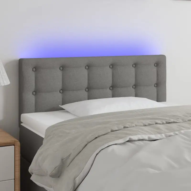 Klassiek LED Hoofdbord voor een moderne slaapkamer uitstraling - Donkergrijs / 90 x 5 x 78/88 cm / 1 - Hoofdborden