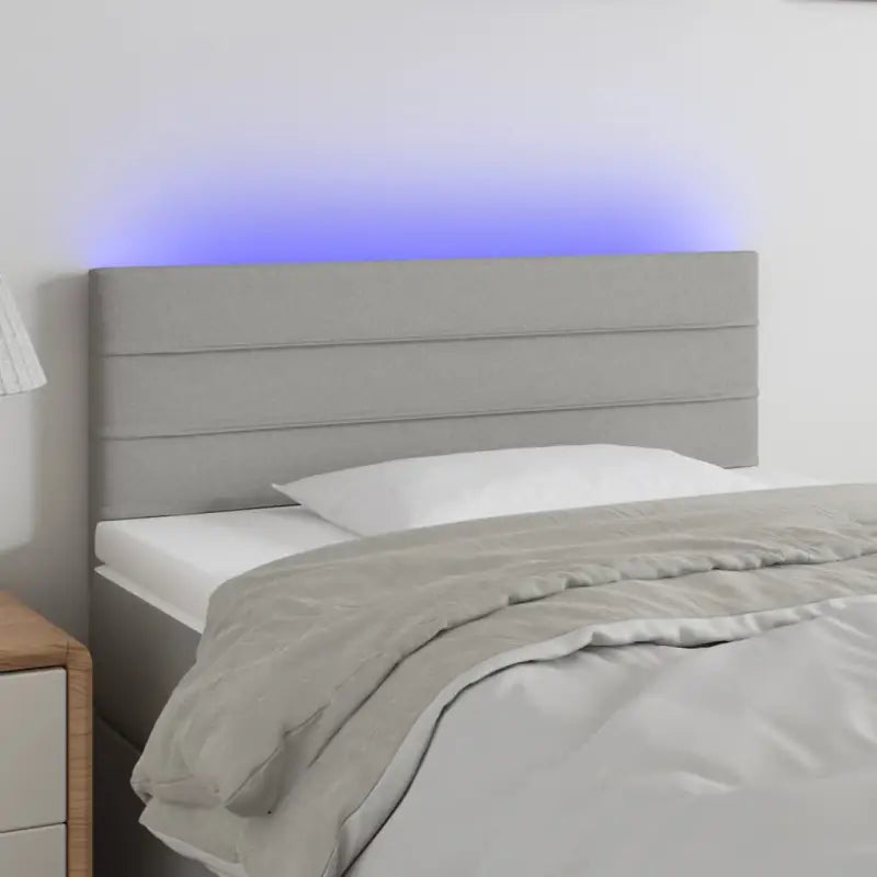 Klassiek LED Hoofdbord voor een moderne slaapkamer uitstraling - Lichtgrijs / 100 x 5 x 78/88 cm / 1 - Hoofdborden