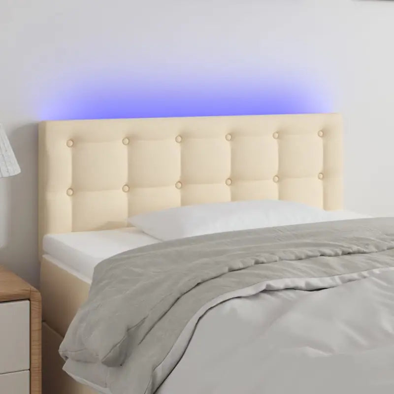 Klassiek LED Hoofdbord voor een moderne slaapkamer uitstraling - Crème / 100 x 5 x 78/88 cm / 1 - Hoofdborden