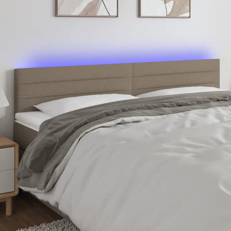 Klassiek LED Hoofdbord voor een moderne slaapkamer uitstraling - Taupe / 200 x 5 x 78/88 cm / 1 - Hoofdborden