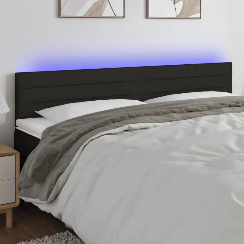 Klassiek LED Hoofdbord voor een moderne slaapkamer uitstraling - Zwart / 180 x 5 x 78/88 cm / 1 - Hoofdborden