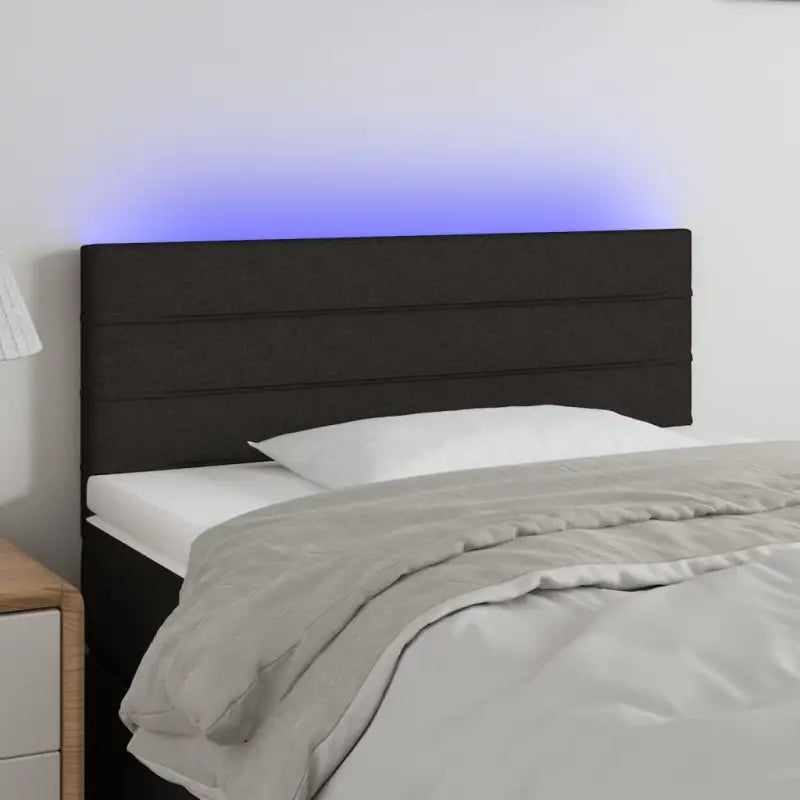 Klassiek LED Hoofdbord voor een moderne slaapkamer uitstraling - Zwart / 100 x 5 x 78/88 cm / 1 - Hoofdborden