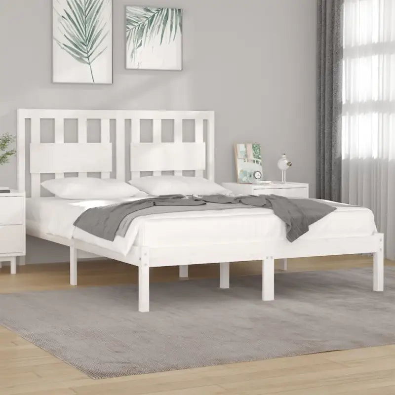 Klassiek massief grenenhout bedframe met levering bevat - Bedden & bedframes