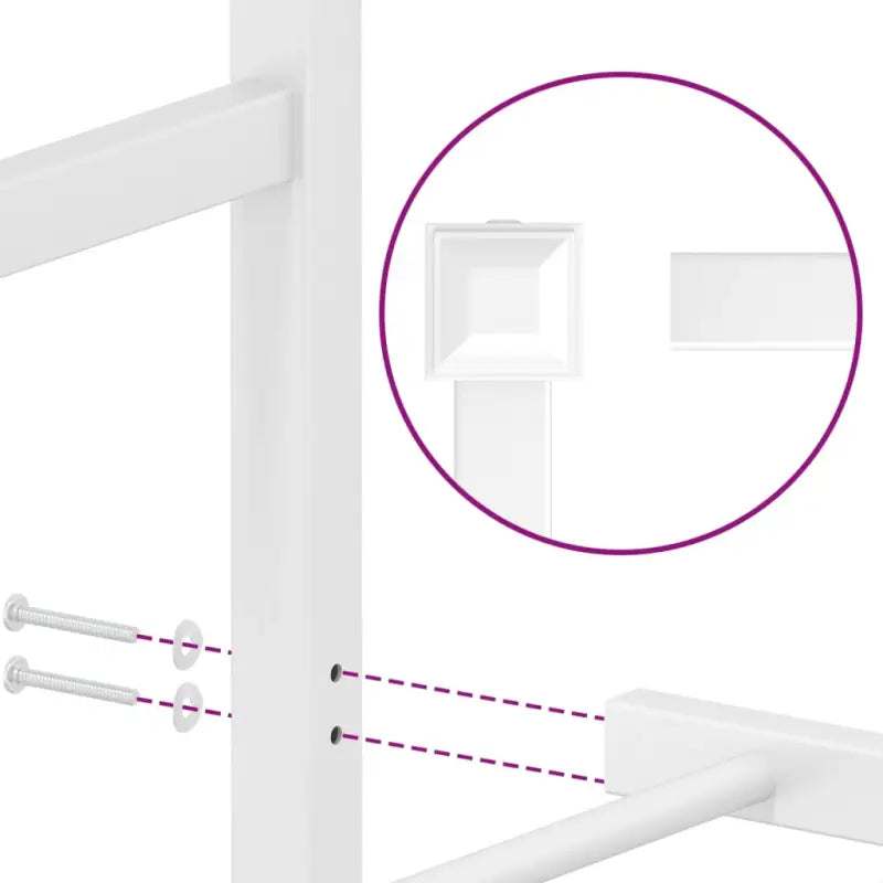 Klassiek metalen bedframe met extra opbergruimte en metalen latten - Bedden & bedframes