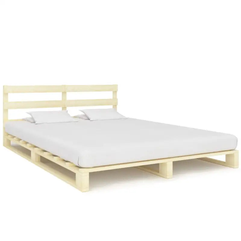 Klassiek palletbed gemaakt van massief grenenhout voor elke slaapkamer - Houtkleur / 140 x 200 cm - Bedden & bedframes