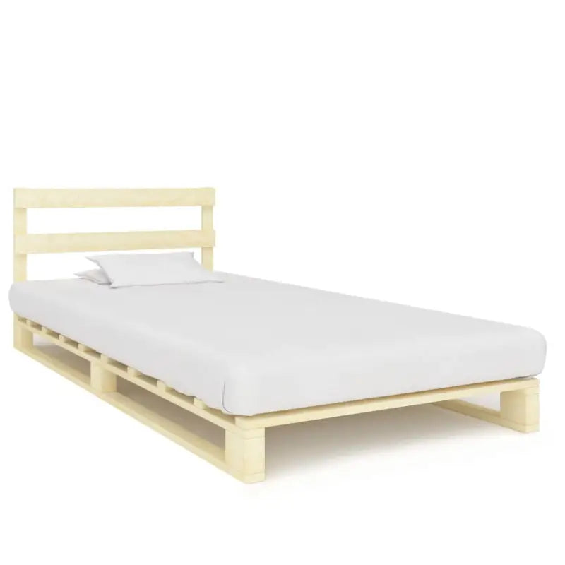 Klassiek palletbed gemaakt van massief grenenhout voor elke slaapkamer - Houtkleur / 100 x 200 cm - Bedden & bedframes