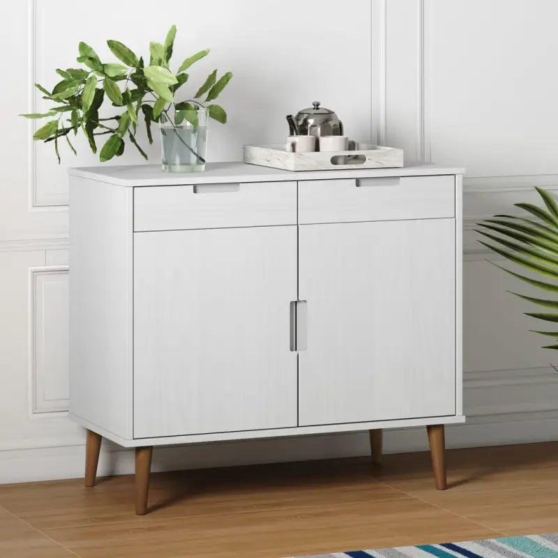 Klassiek Scandinavisch dressoir van massief grenenhout - Dressoirs & buffetkasten