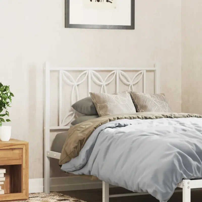 Klassiek stalen hoofdbord en voetbord voor een complete slaapkamer uitstraling - Wit / 75 cm / 1 - Hoofdborden