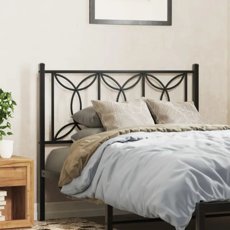 Klassiek stalen hoofdbord en voetbord voor een complete slaapkamer uitstraling - Zwart / 107 cm / 1 - Hoofdborden