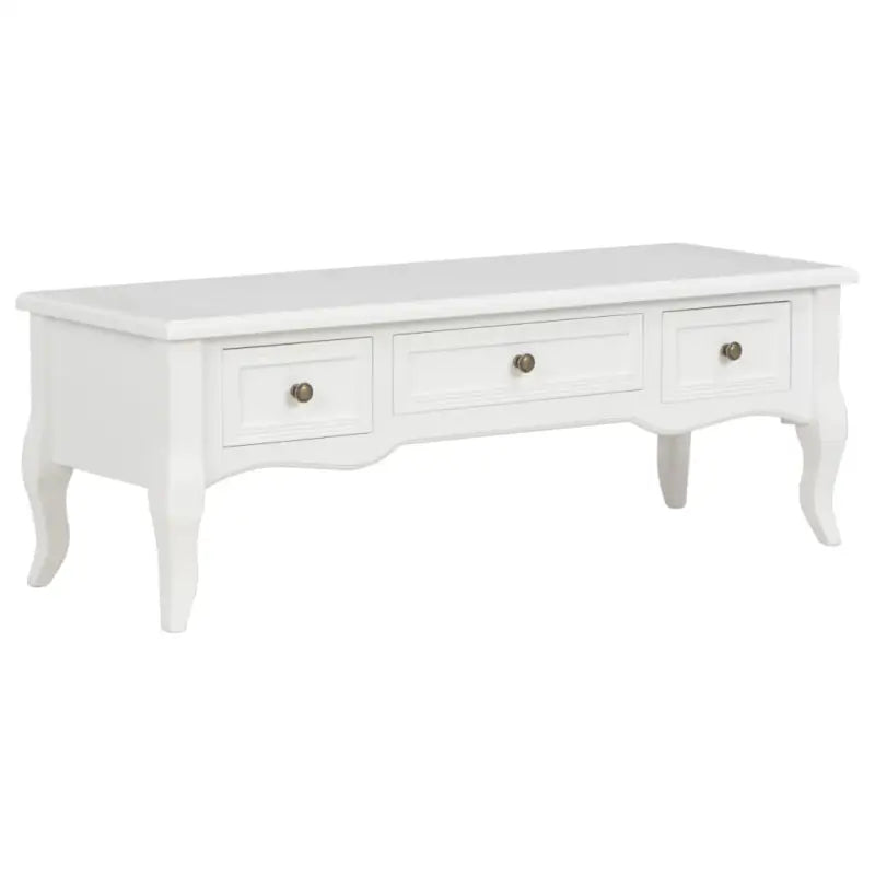Klassiek TV-meubel in Franse stijl met ruime lade en elegante uitstraling - Wit / 1 - Tv-meubels