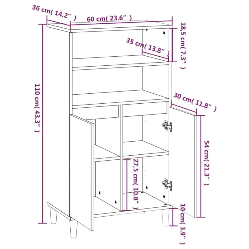 Klassieke dressoir met bewerkt hout en houten poten voor een stijlvolle inrichting - Dressoirs & buffetkasten
