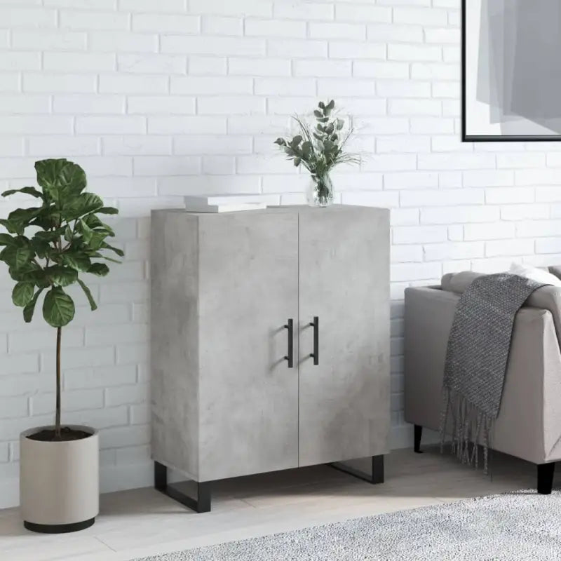 Klassieke dressoir van bewerkt hout met tijdloze uitstraling - Betongrijs / 1 - Dressoirs & buffetkasten