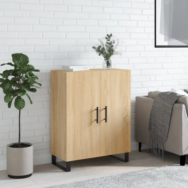 Klassieke dressoir van bewerkt hout met tijdloze uitstraling - Sonoma eiken / 1 - Dressoirs & buffetkasten