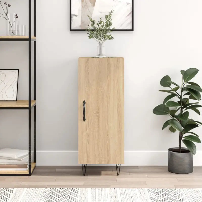Klassieke dressoir van bewerkt hout met tijdloze uitstraling - Sonoma eiken / 1 - Dressoirs & buffetkasten