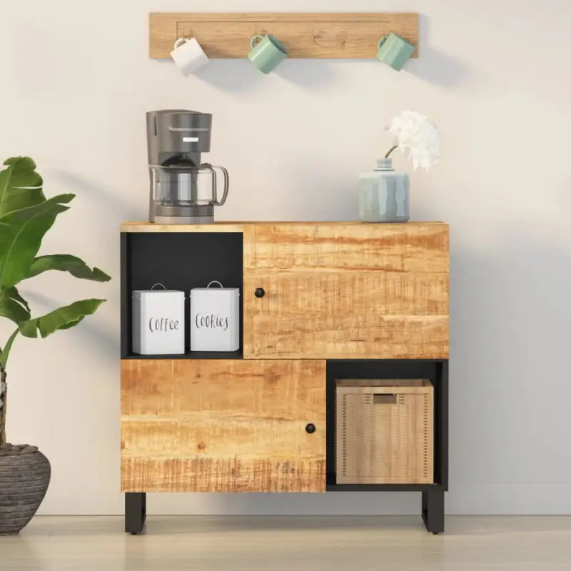 Klassieke dressoir van massief mangohout met ijzeren poten - Lichtbruin / 1 - Dressoirs & buffetkasten