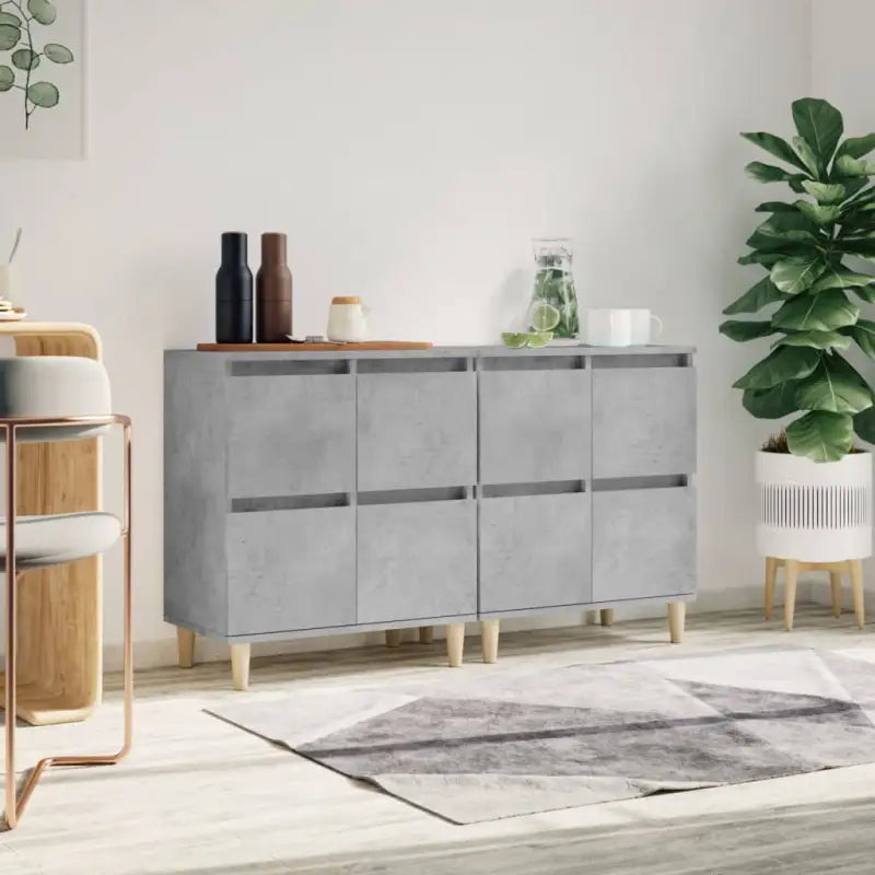 Klassieke dressoirs van bewerkt hout met tijdloze uitstraling - Betongrijs / 2 - Dressoirs & buffetkasten