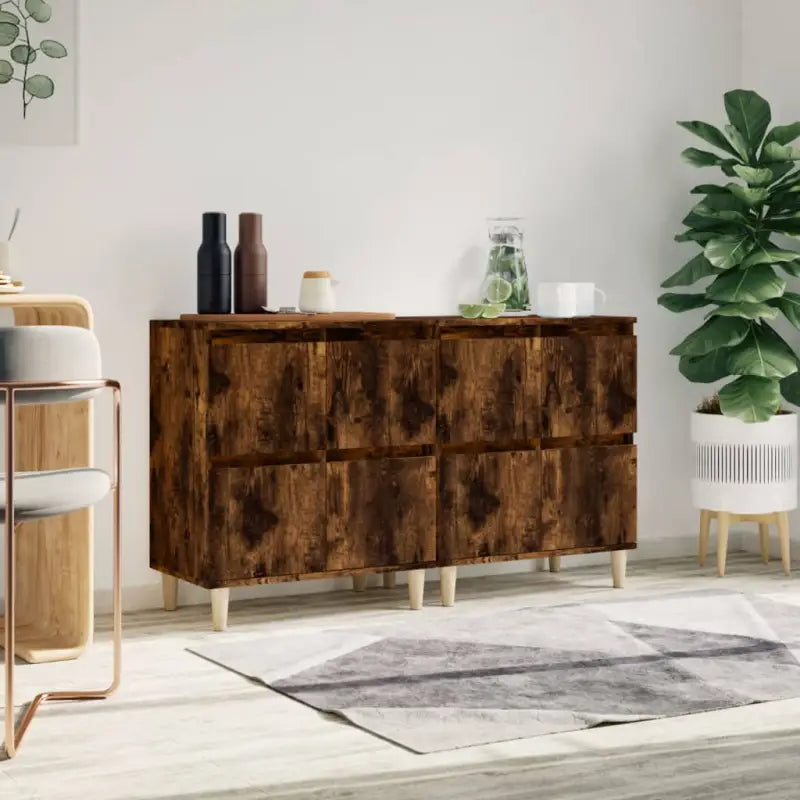 Klassieke dressoirs van bewerkt hout met tijdloze uitstraling - Gerookt eiken / 2 - Dressoirs & buffetkasten