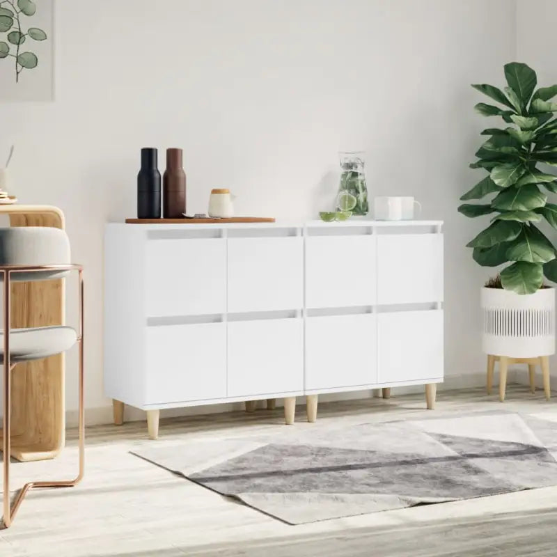 Klassieke dressoirs van bewerkt hout met tijdloze uitstraling - Wit / 2 - Dressoirs & buffetkasten