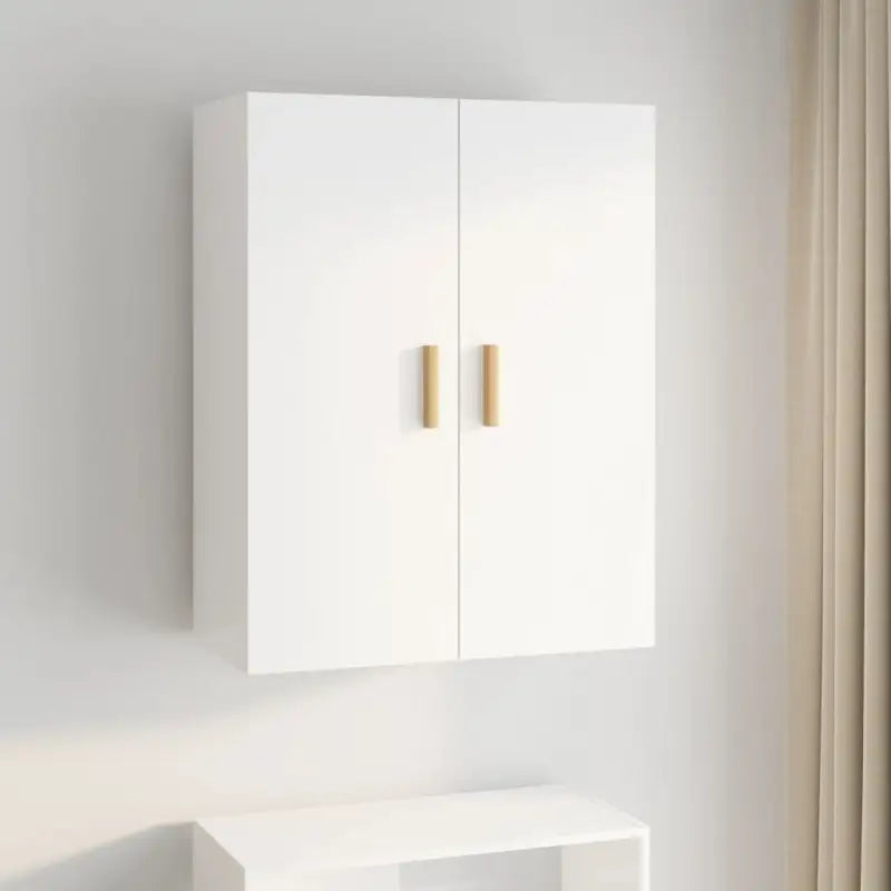 Klassieke hangkast van bewerkt hout met ruimtebesparend ontwerp - Hoogglans wit / 1 - Dressoirs & buffetkasten