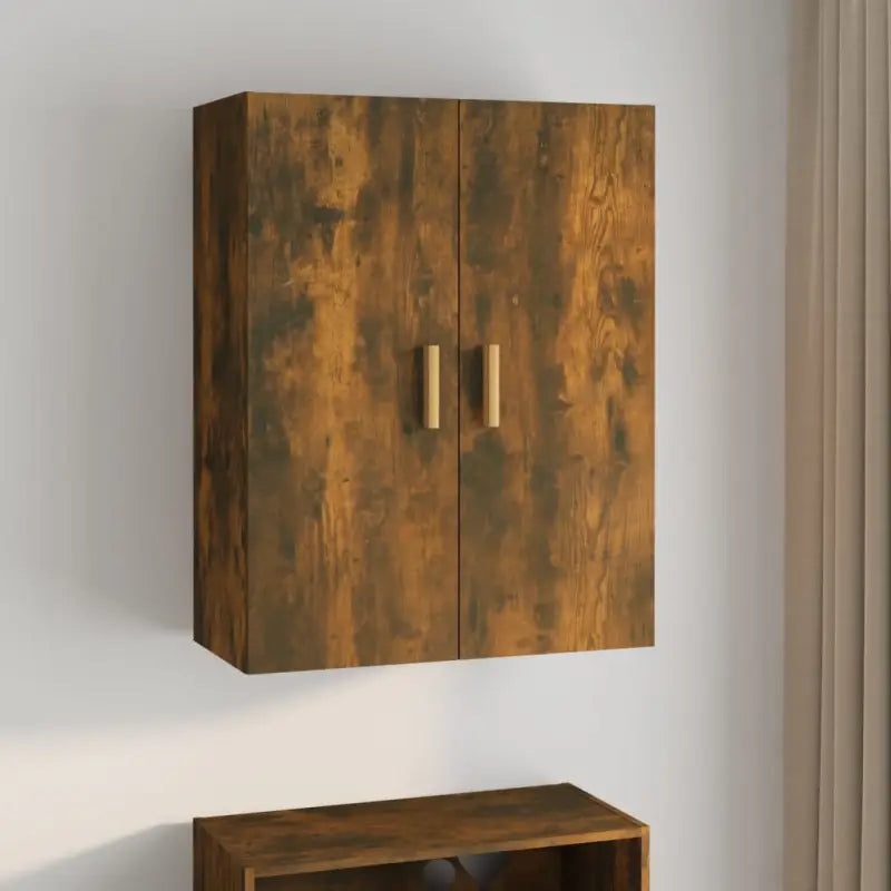 Klassieke hangkast van bewerkt hout met ruimtebesparend ontwerp - Gerookt eiken / 1 - Dressoirs & buffetkasten