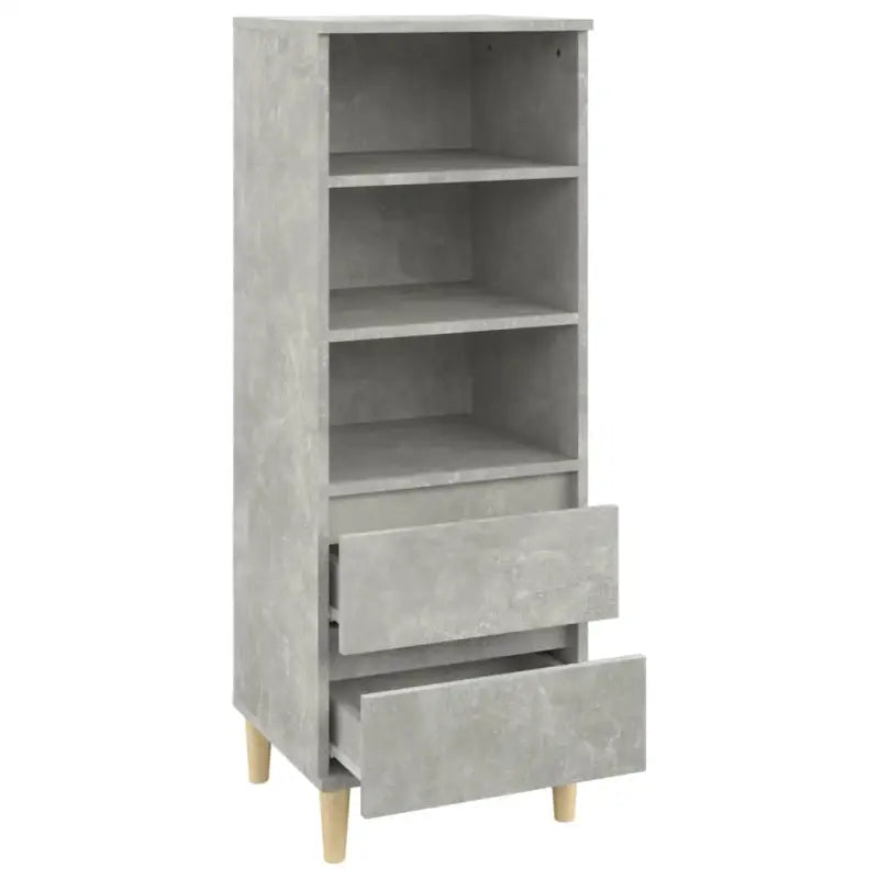 Klassieke hoge kast van bewerkt hout met houten poten en duurzame afwerking - Dressoirs & buffetkasten