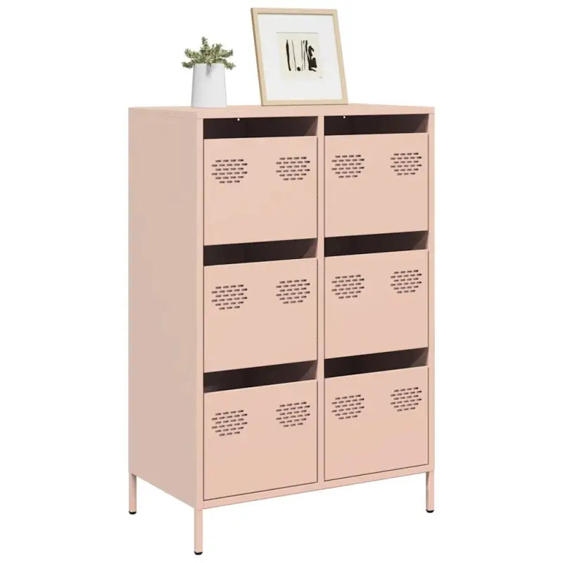 Klassieke hoge kast van koudgewalst staal voor interieur en kantoor - Dressoirs & buffetkasten
