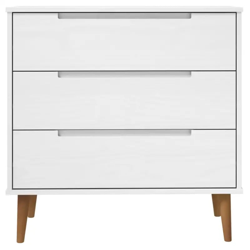 Klassieke houten ladekast van massief grenenhout voor scandinavisch interieur - Commodes & ladekasten