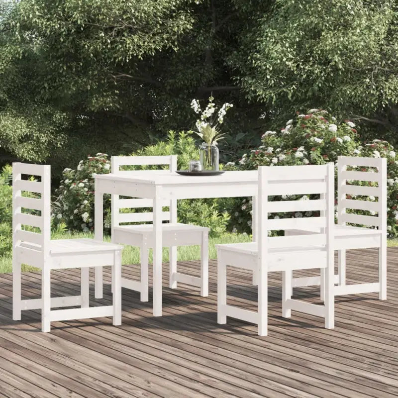 Klassieke houten tuinset met massief grenenhout en stevig tafelblad - Tuinsets