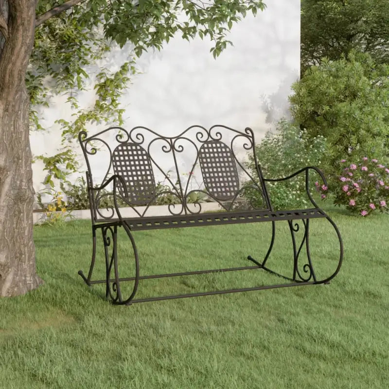 Klassieke metalen tuinschommelbank voor gezellige buitenmomenten - 113 x 84 x 94 cm / 1 - Tuinbanken