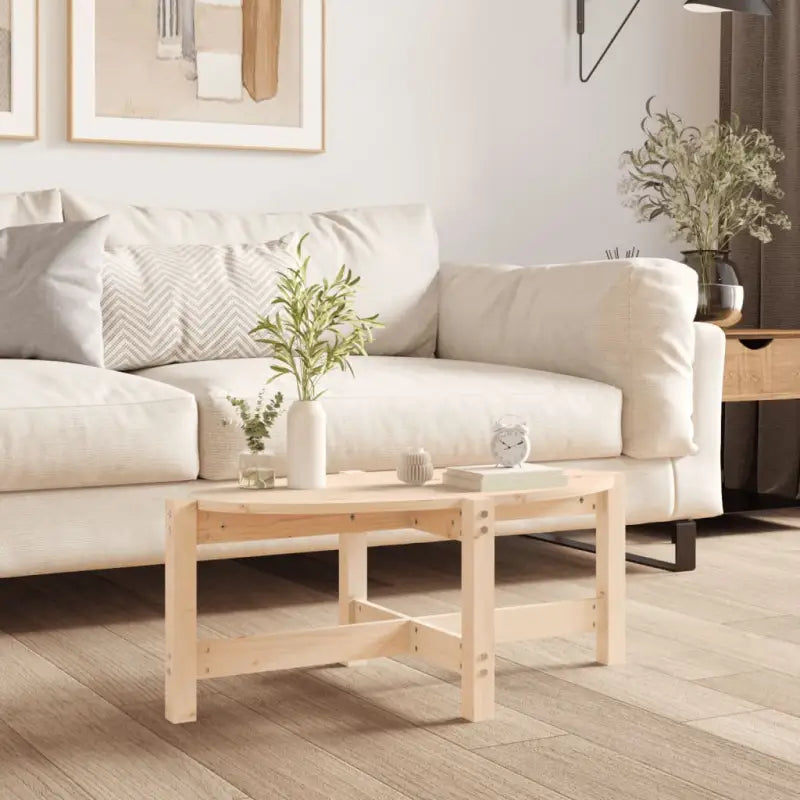 Klassieke salontafel van massief grenenhout met rustieke charme - Naturel / 87 x 48 x 35 cm / 1 - Salontafels