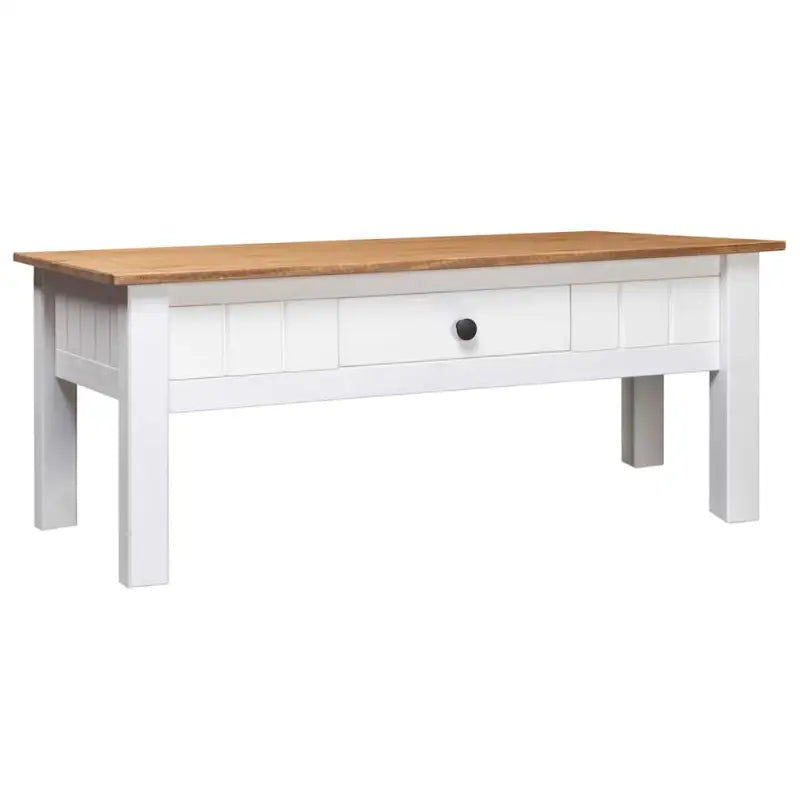 Klassieke salontafel van massief grenenhout voor een tijdloos interieur - Wit / 1 - Salontafels