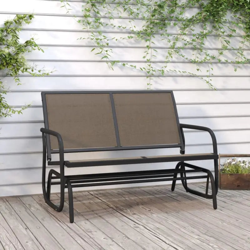 Klassieke tuin schommelbank met duurzame textileen bekleding - Bruin / 1 - Schommelbanken
