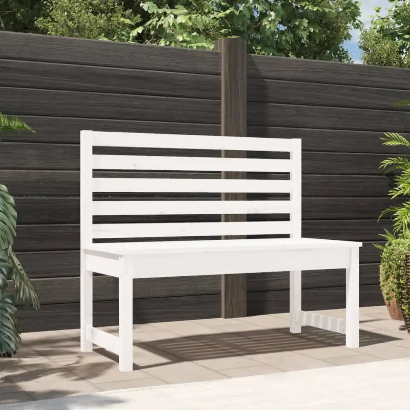 Klassieke tuinbank van massief Douglashout met gelat ontwerp - Wit grenenhout / 109 x 48 x 91.5 cm / 1 - Tuinbanken