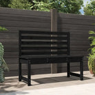 Klassieke tuinbank van massief Douglashout met gelat ontwerp - Zwart grenenhout / 109 x 48 x 91.5 cm / 1 - Tuinbanken