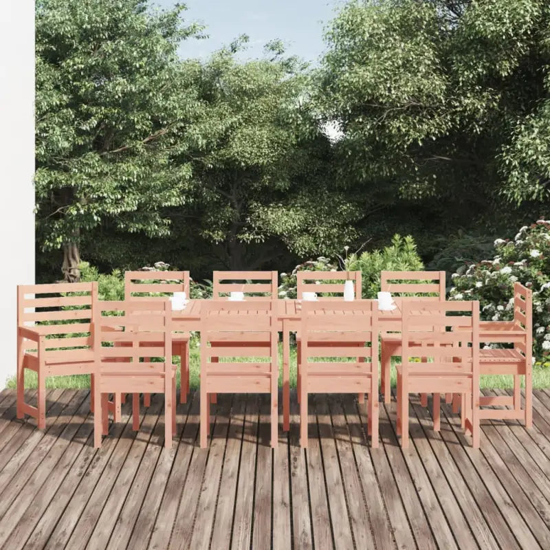 Klassieke tuinset van massief douglashout met stevig tafelblad - Tuinsets