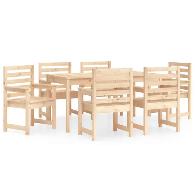 Klassieke tuinset van massief grenenhout met stevig tafelblad - Tuinsets