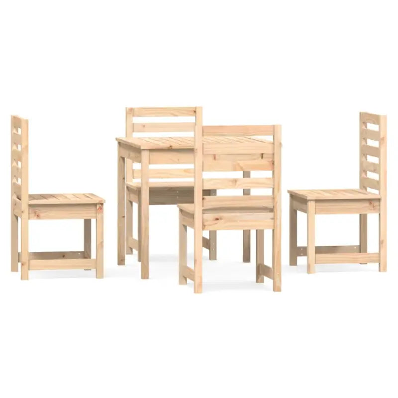 Klassieke tuinset van massief grenenhout met stevig tafelblad - Tuinsets
