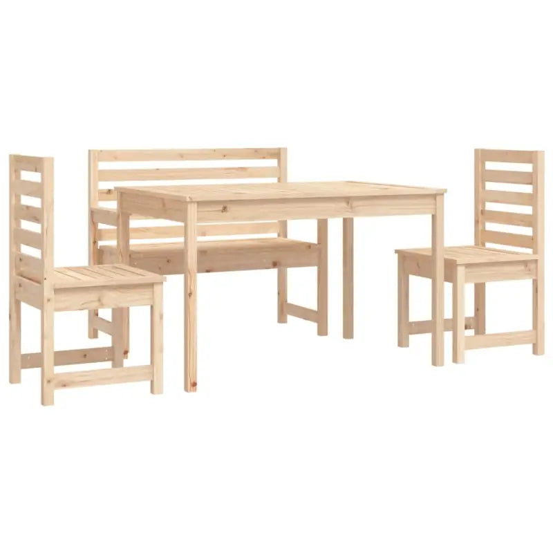 Klassieke tuinset van massief grenenhout met stevig tafelblad - Tuinsets