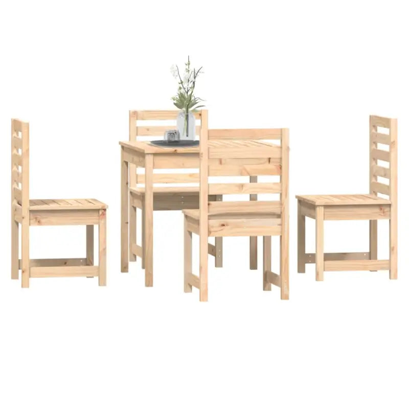 Klassieke tuinset van massief grenenhout met stevig tafelblad - Tuinsets