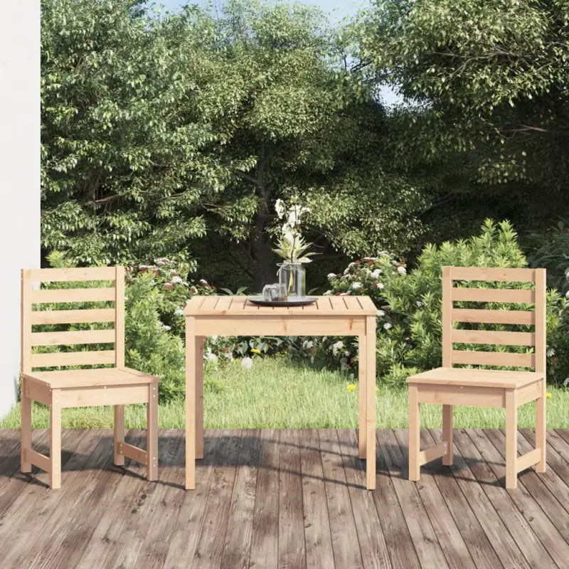 Klassieke tuinset van massief grenenhout voor buitengebruik - Tuinsets