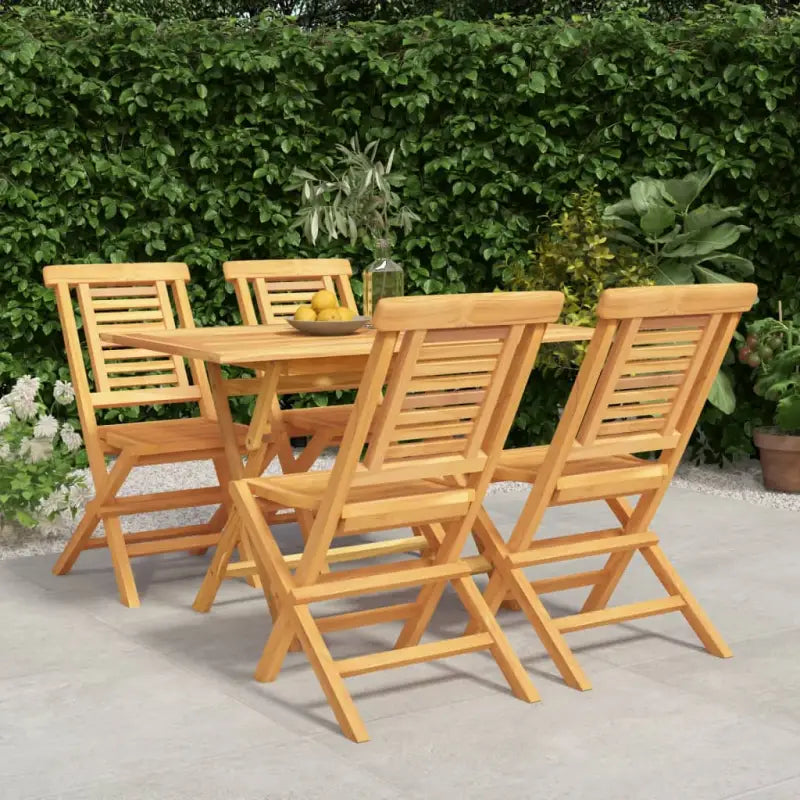 Klassieke tuinset van massief teakhout voor een comfortabele ervaring - Tuinsets