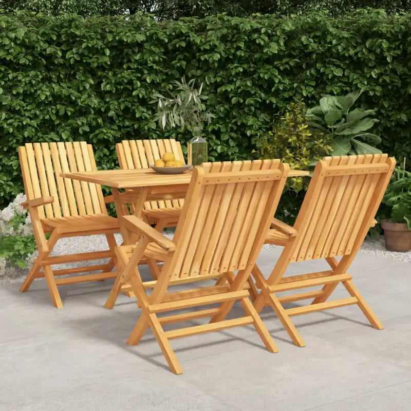 Klassieke tuinset van massief teakhout voor een comfortabele ervaring - Tuinsets