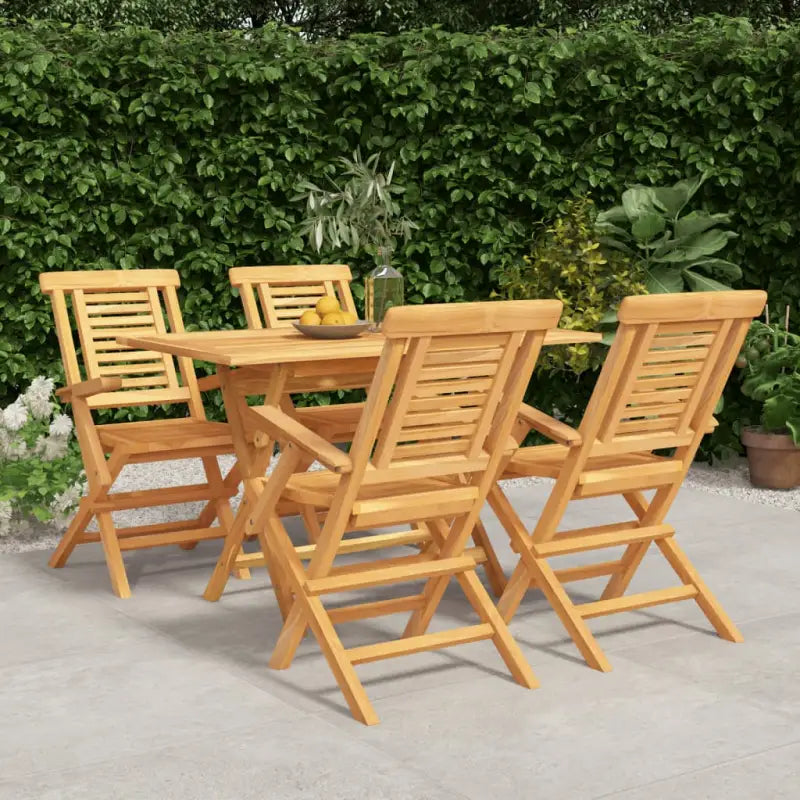 Klassieke tuinset van massief teakhout voor een comfortabele ervaring - Met armleuning - Tuinsets